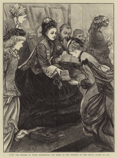 HKH prinsessan av Wales delar ut priserna till eleverna på Female School of Art av Mary Ellen Edwards
