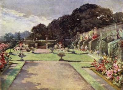 Scottish Gardens: Balcaskie (färg litho) av Mary Georgina Wade Wilson