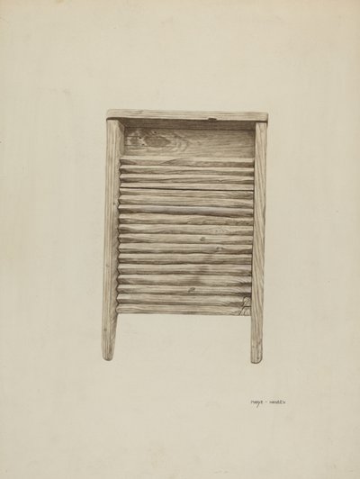Tvättbräda, c. 1940. av Mary Hansen