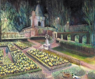 Flower Garden, Holland park, 2002 (olja på bard) av Mary Kuper