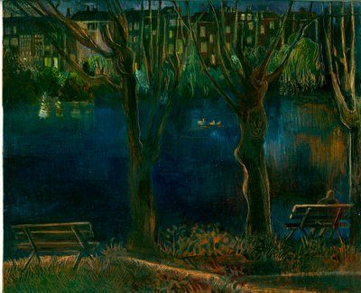 Dammen; South End Green, 2011 (olja ombord) av Mary Kuper