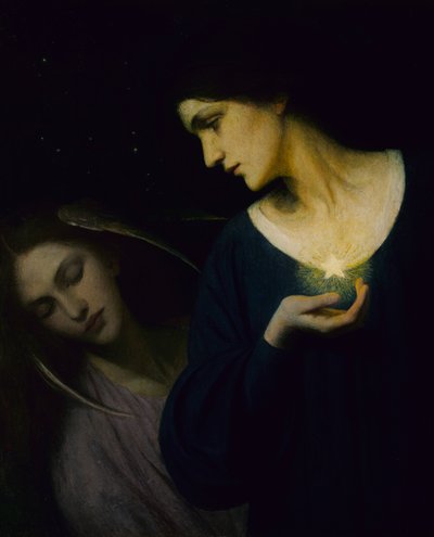 Natten och hennes dotter sover, 1902. av Mary L. Macomber