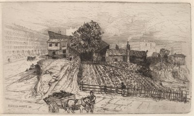 En stadsgård — New York av Mary Nimmo Moran