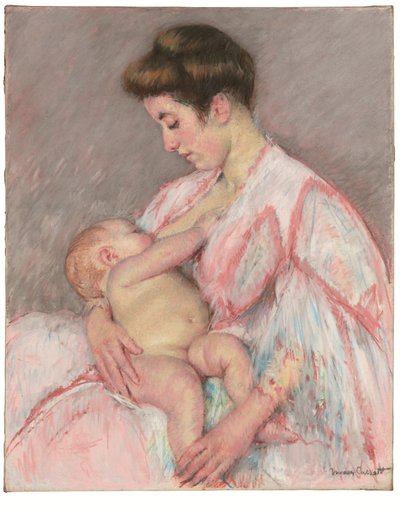 Baby John Nursing, ca 1908 (olja på duk) av Mary Stevenson Cassatt