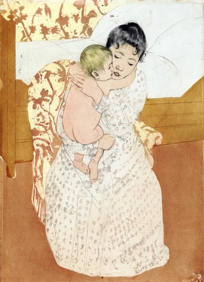 Mors smekning 1891;av Mary Cassatt av Mary Stevenson Cassatt