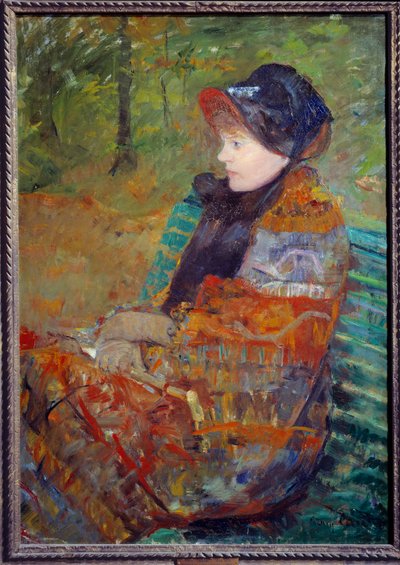 Porträtt av Mademoiselle C Lydia Cassatt, syster till konstnären. av Mary Cassatt (1844-1926) 1880 av Mary Stevenson Cassatt