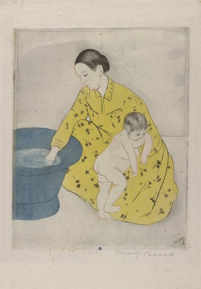 Badet, 1890-91 av Mary Cassatt