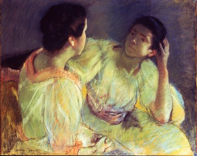 The Conversation, c.1896 (pastell på papper på duk) av Mary Stevenson Cassatt