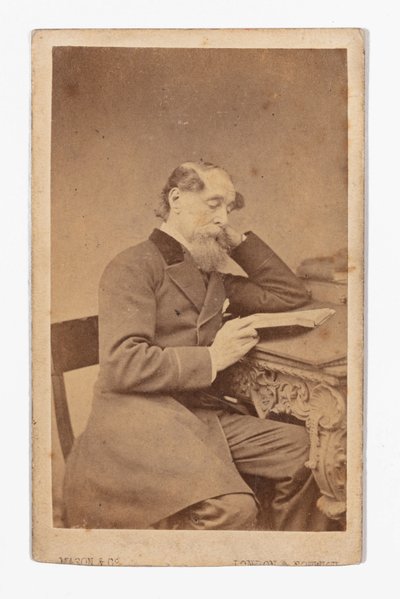 Carte-de-visite av Charles Dickens, av Mason & Co av Mason and Co.