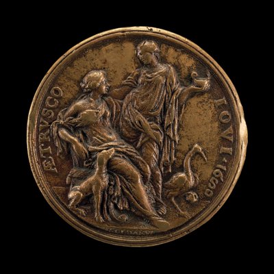 Allegory of Vigilance and Loyalty [omvänd], 1680. av Massimiliano Soldani