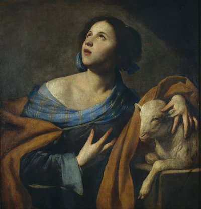 Sankt Agnes av Massimo Stanzione