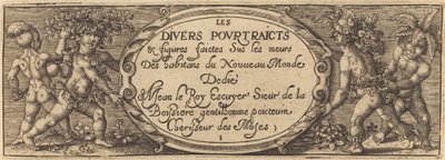 Les divers pourtraicts et figures I (Titelsida) av Master AD