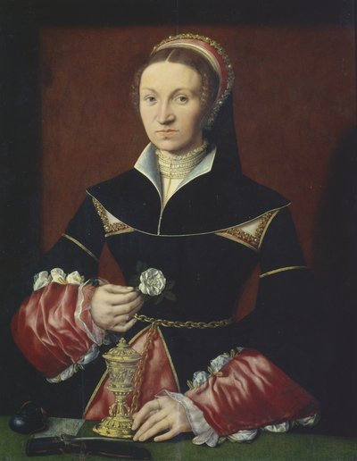 Porträtt av en dam, 1536 av Master A.W.