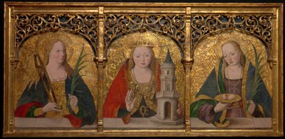 Heliga Apollonia, Barbara och Agatha, 14901500. av Master Alejo