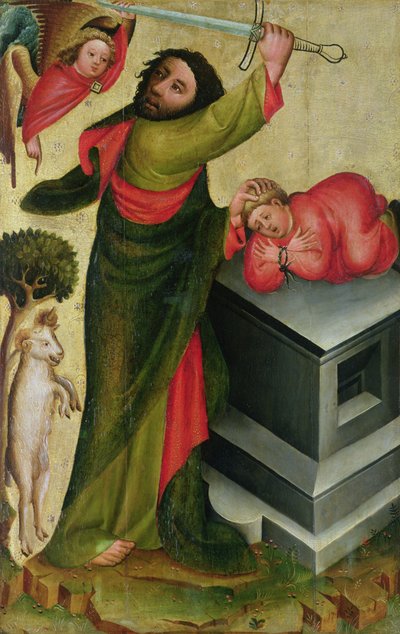 Isaks offer från St. Peters högaltar i Hamburg, Grabower-altaret, 1383 (tempera på panel) av Master Bertram of Minden