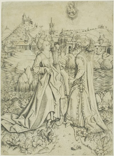 Augustus och Sibylla av Master E.S.
