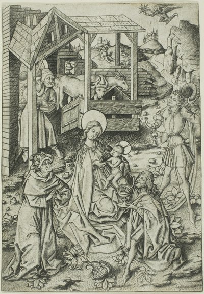Tillbedjan av Magi av Master E.S.