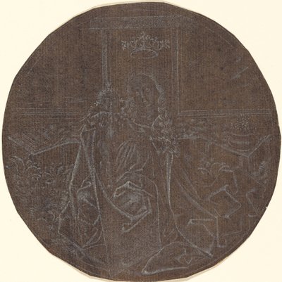 Madonnan och barnet i en trädgård av Master E.S.