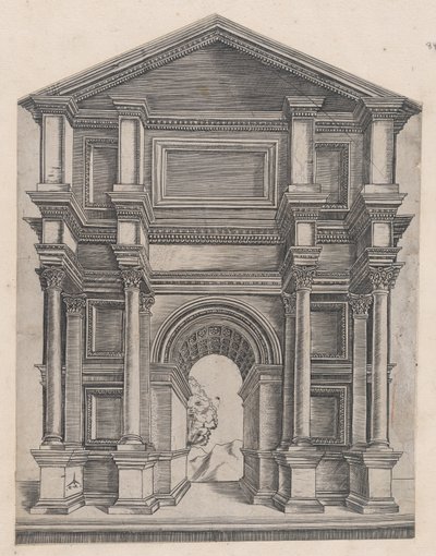 Mirror of Roman Magnificence: Arch av Master GA med Caltrop, 1500-talet., 1500-talet. av Master GA