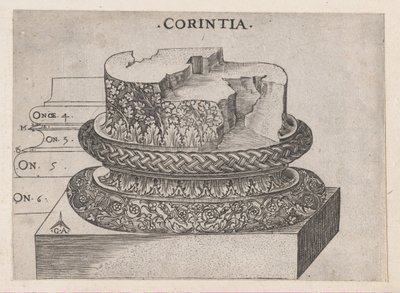 Spegel av romersk storhet: korintisk bas, ca. 1537., ca. 1537 av Master GA