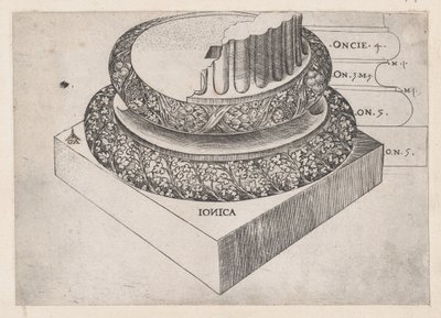 Mirror of Roman Magnificence: Jonisk bas, ca. 1537., ca. 1537 av Master GA