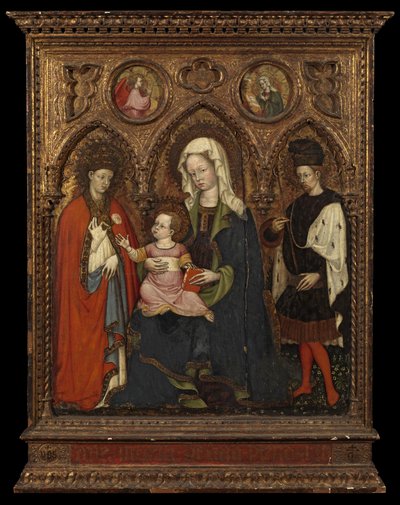 Jungfru och barn med två heliga, c.1420 av Master GZ