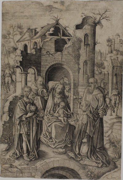Tillbedjan av Magi av Master I.A.M. of Zwolle
