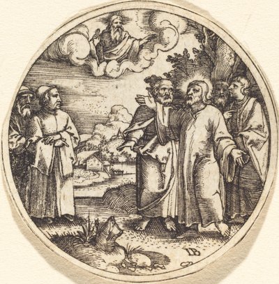 Kristus med tre av sina apostlar av Master IB