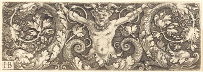 Prydnad med Fantastiska Satyr och delfiner av Master IB