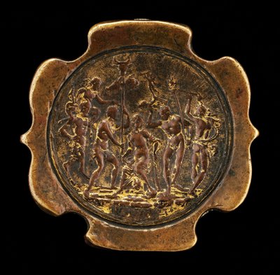 Svärdknöl med infälld plakett av Ariadne [anbringad baksida av stift], andra hälften av 1400-talet. av Master IO.FF.