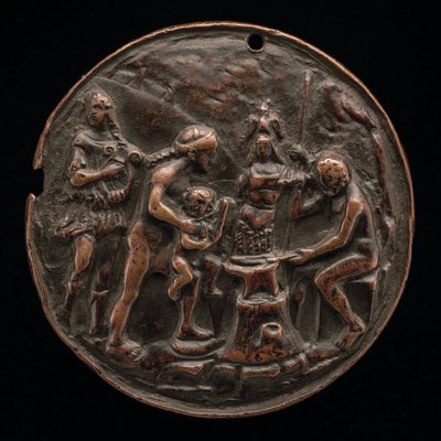 Apollo, Venus, Mars och Vulcan, ca 1500. av Master M.C.