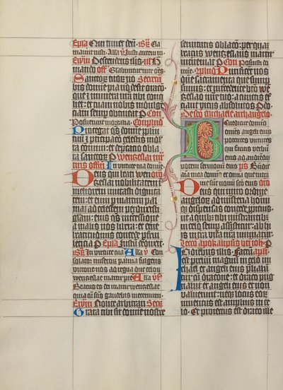 Dekorerad initial B av Master Michael