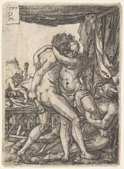 Hercules kämpar mot kentaurerna, 1577. av Master PM