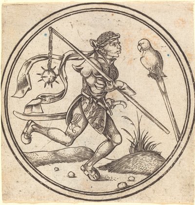 The Jack of Papegojor av Master PW of Cologne