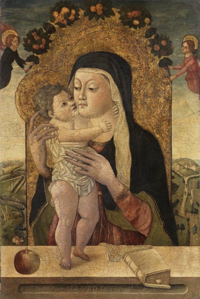 Jungfru och barn, ca 1470-1500 av Master P. Petrus
