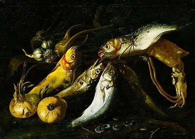 Stilleben (olja på duk) av Master S. B.