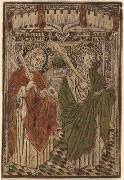 Saint Matthias och Saint Jude med artiklar från Credo av Master d