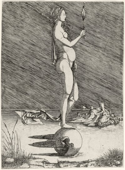 Fortune Sailing on a Winged Globe, c.1510-15 av Master of 1515
