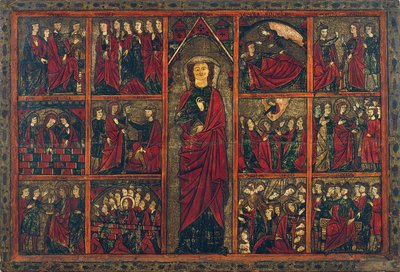Saint Ursula med scener ur hennes liv av Master of Bierge