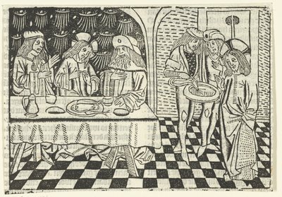 Måltid med fariséerna av Master of Delft (attributed to)