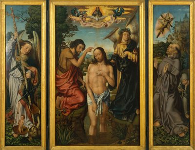 Triptyk av Kristi dop - Mästare i Frankfurt (1460-ca. 1533) - ca. 1510 - Olja på trä - 169x213,5 - Museu Nacional d