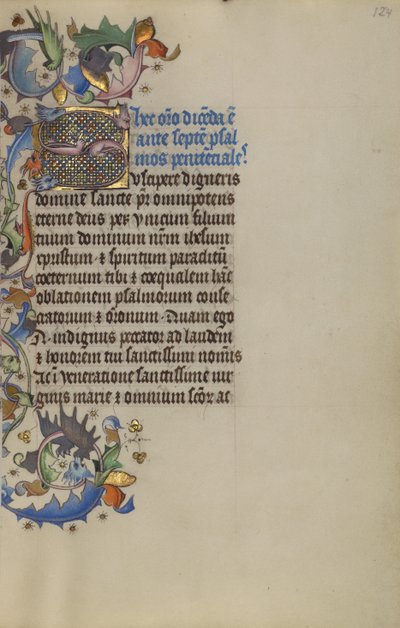 Bebodd Initial S av Master of Guillebert de Mets