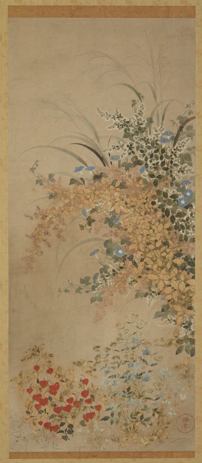 Blommor och gräs, Edo-perioden, 1600-1630. av Master of I nen Seal