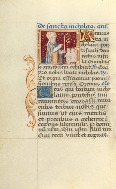 Sankt Nikolaus av Master of Jacques de Besançon