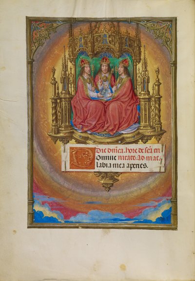 Den heliga treenigheten på tronen av Master of James IV of Scotland