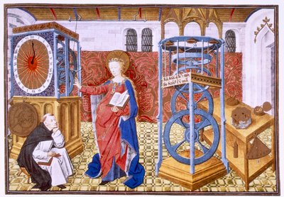 Visdom Sapience lär författaren nykterhetsföreskrifter, c1455. av Master of Jean Rolin II
