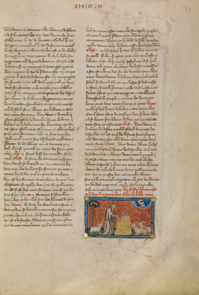 Abraham vid altaret av Master of Jean de Mandeville