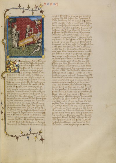 Jesaja sågas i två delar av Master of Jean de Mandeville