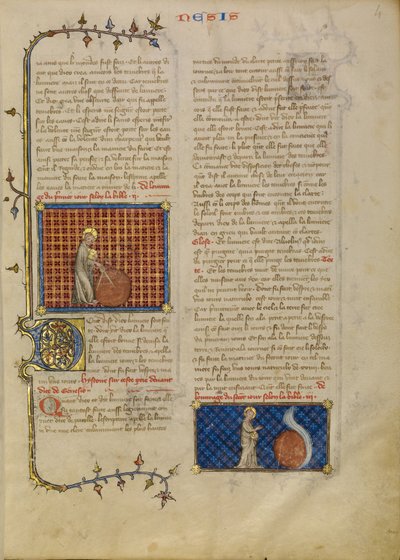 Världens skapelse; Himlens skapelse av Master of Jean de Mandeville