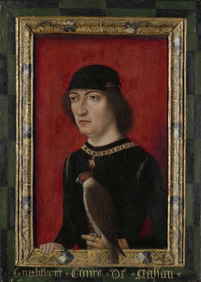 Porträtt av Engelbert II, greve av Nassau av Master of Portraits of Princes